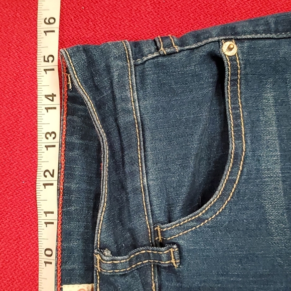 L & B serape boyfriend distressed jeans turned up hem size 8 - Picture 4 of 9